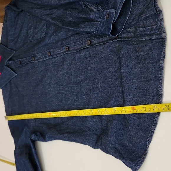 Dockers Shirt Womens size L denim button top - Picture 5 of 8